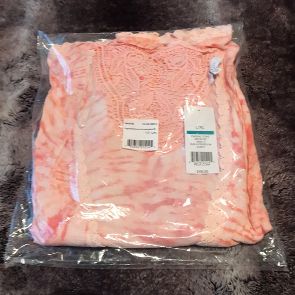 NWT New Directions size L/XL open front printed kimono - Picture 4 of 6